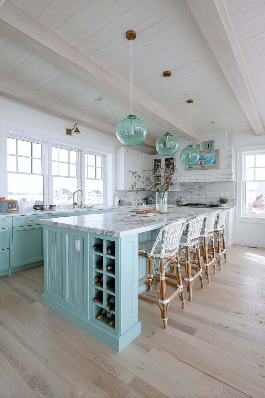 Coastal Aqua Blue Island