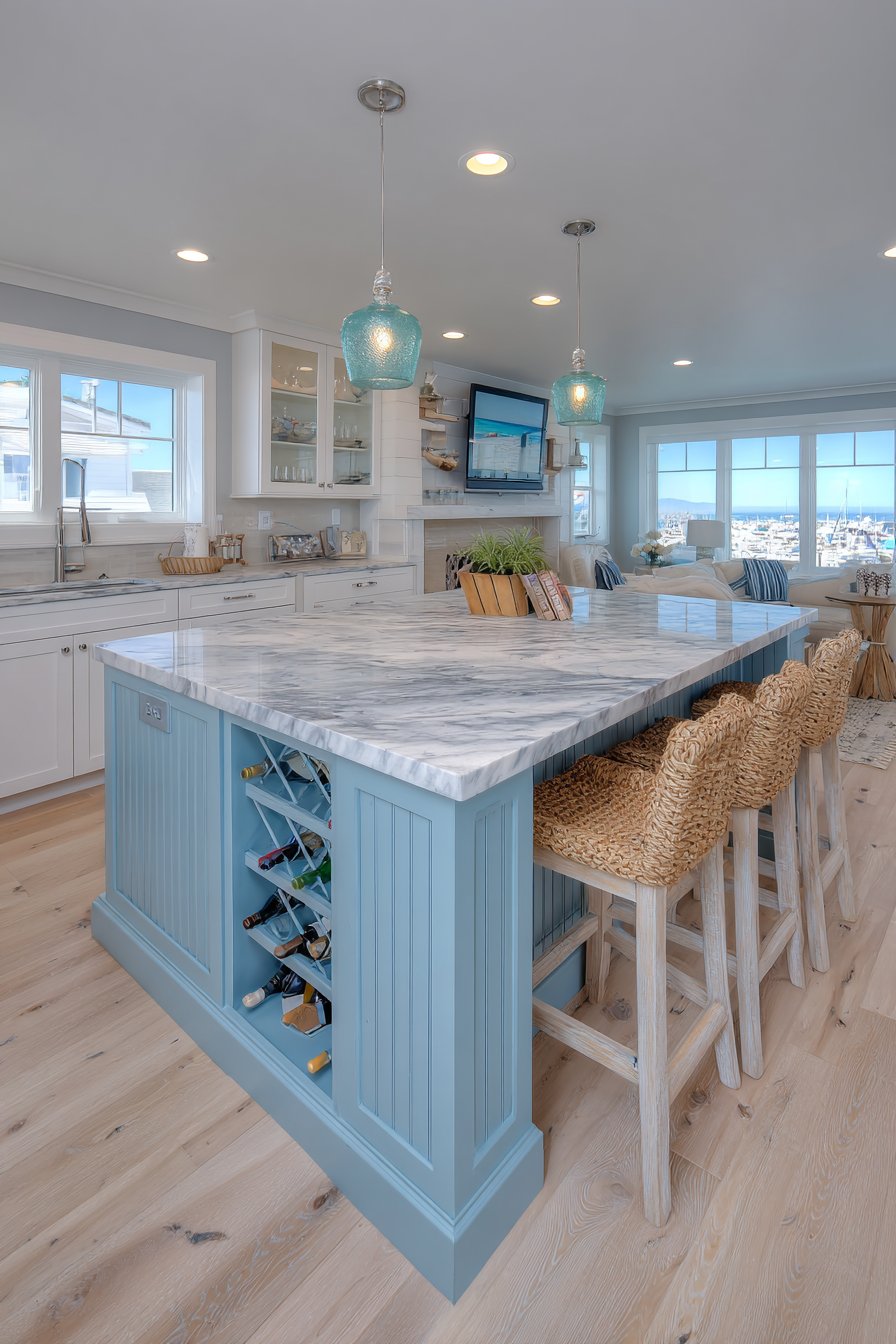 Coastal Aqua Blue Island