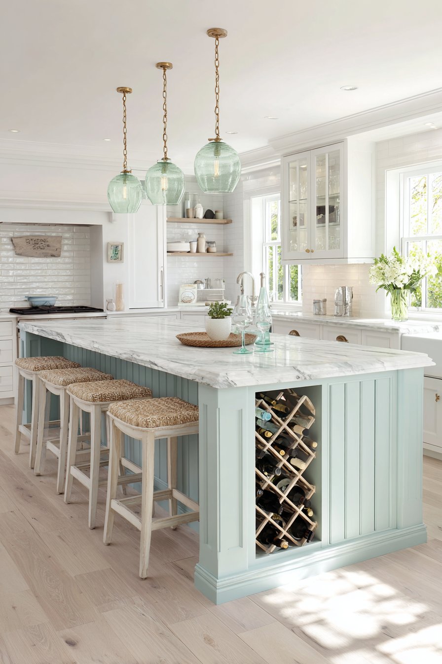 Coastal Aqua Blue Island