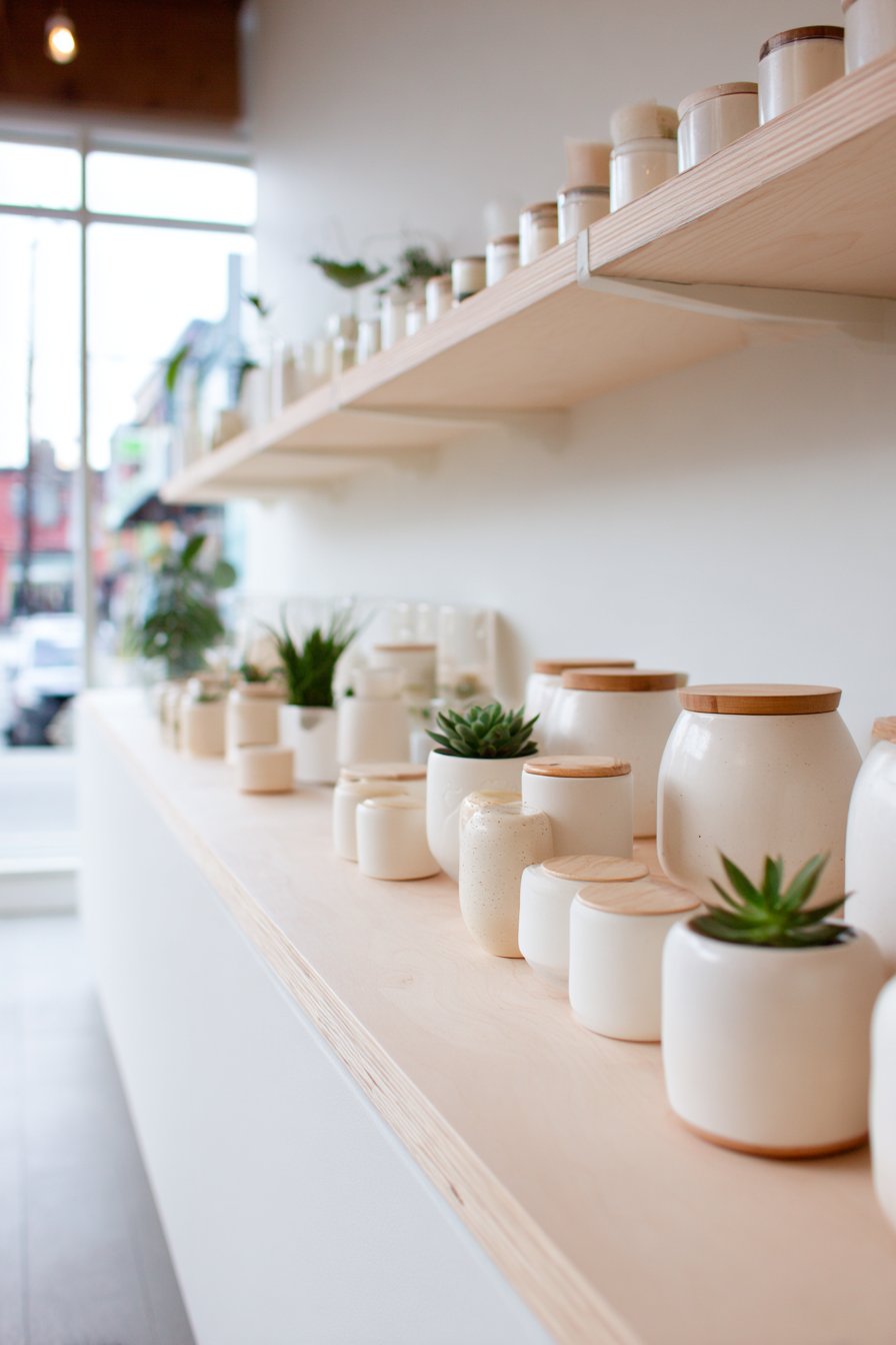 Scandinavian Birch Floating Shelves
