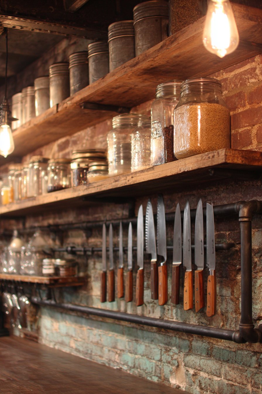 Industrial Magnetic Knife Strip Display