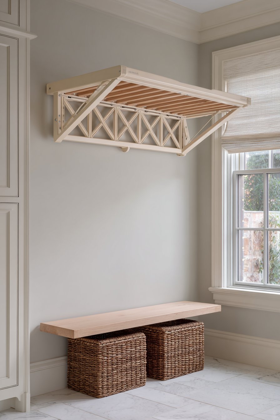 Wall-Mounted Drying Rack System