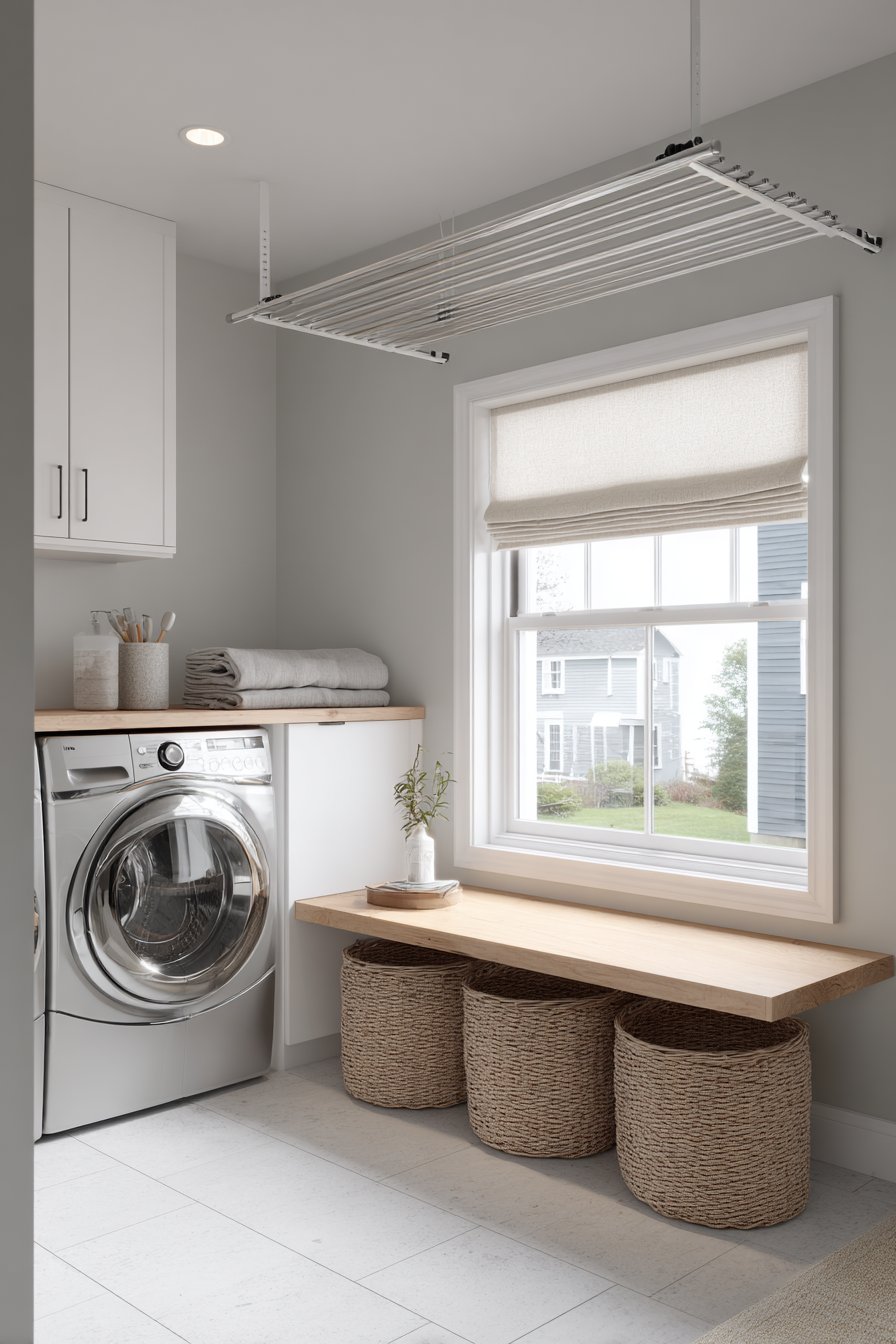 Wall-Mounted Drying Rack System