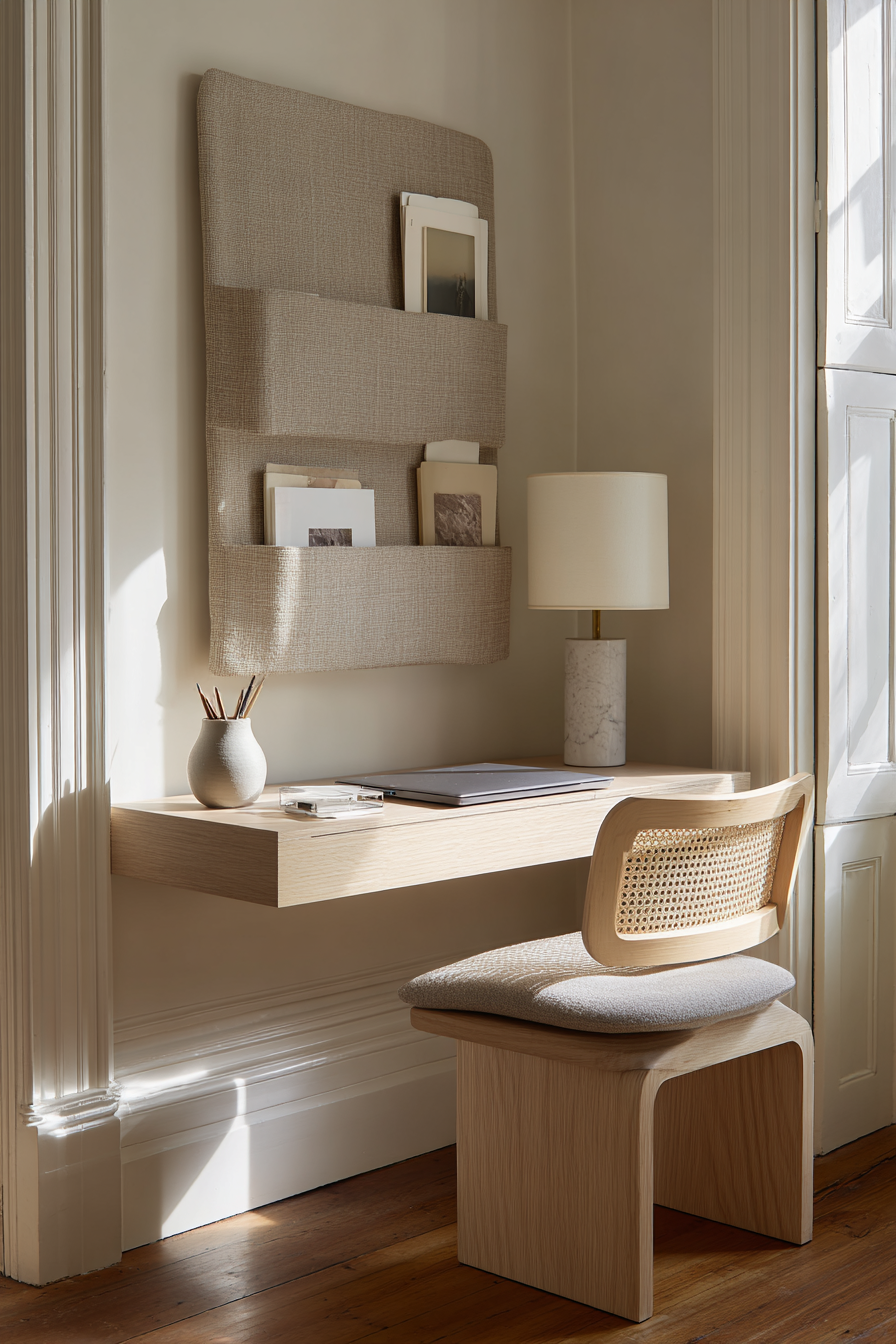 Minimalist Floating Desk Workspace
