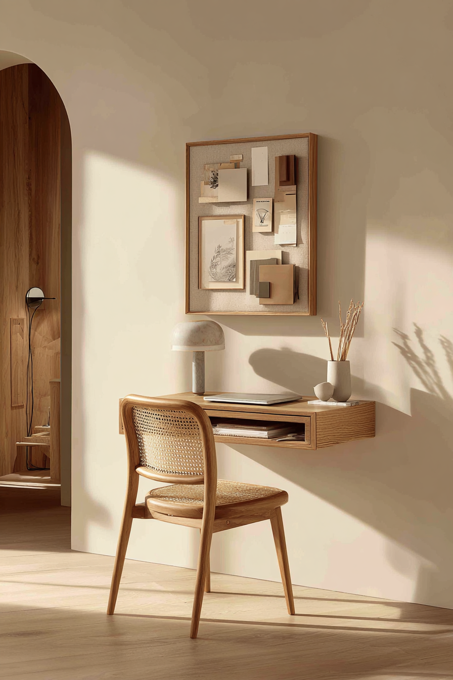 Minimalist Floating Desk Workspace