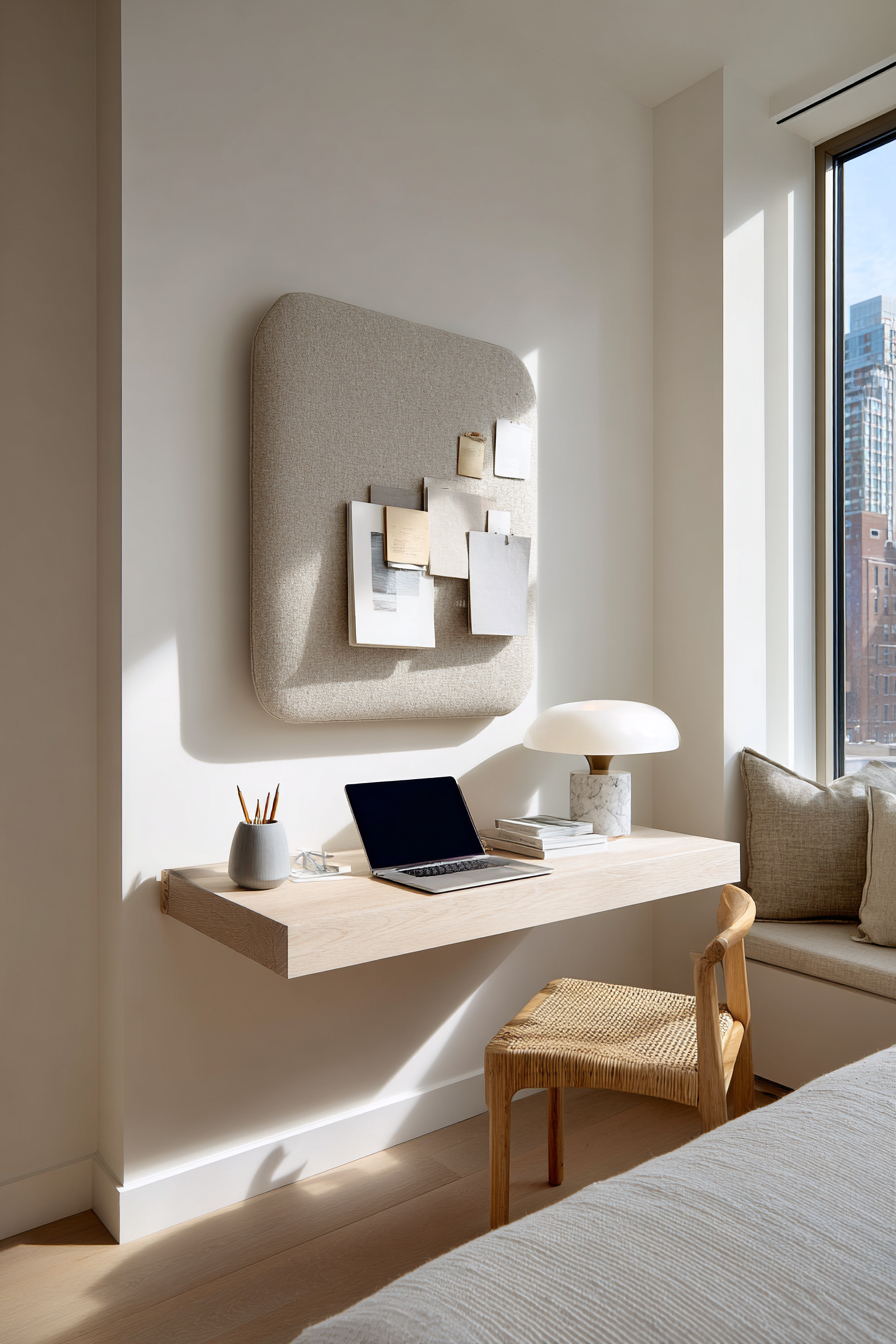 Minimalist Floating Desk Workspace
