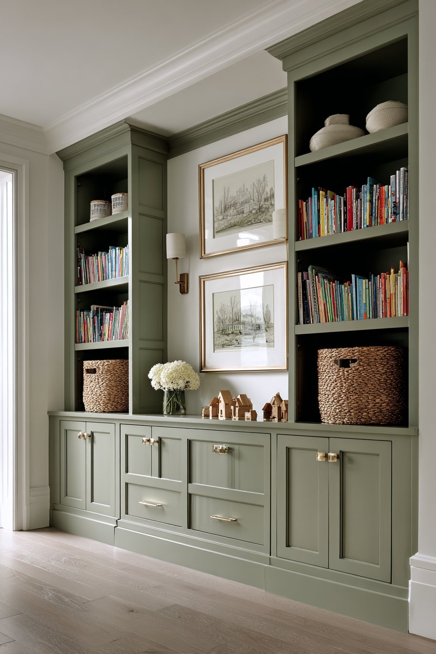 Custom Built-In Shelving for Storage Solutions