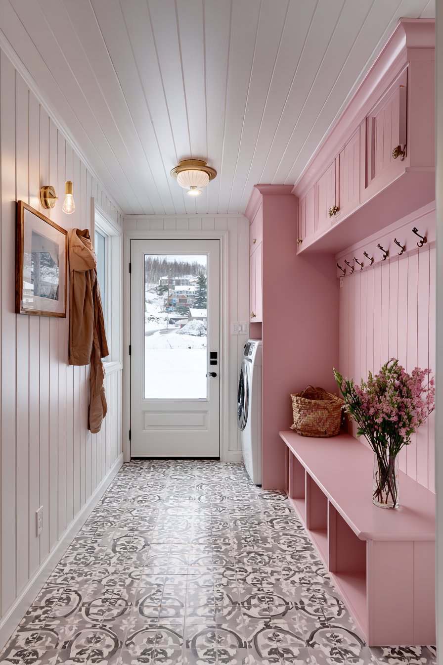 Pale Pink Mudroom Combination