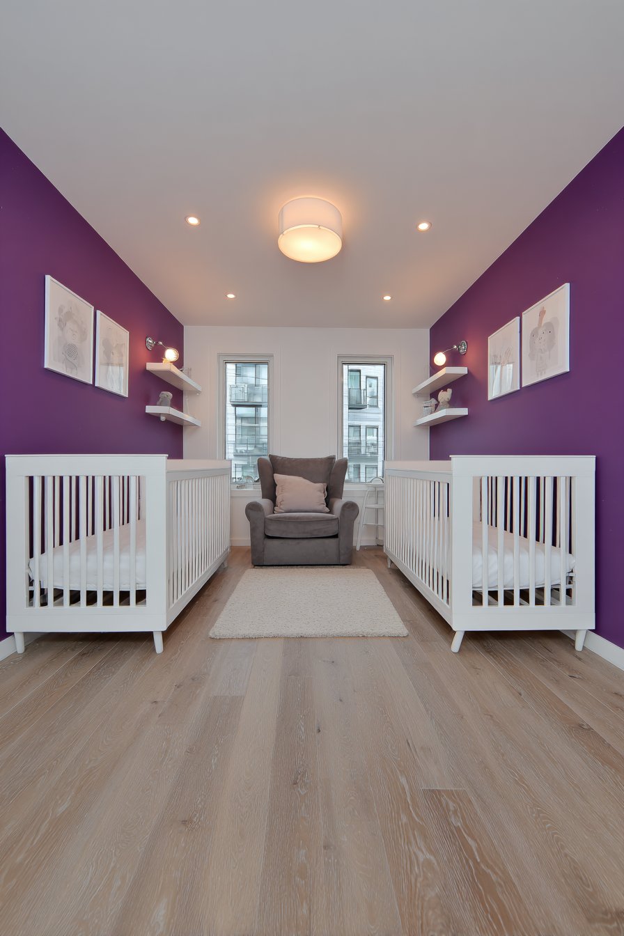 Twin Nursery with Symmetrical Layout