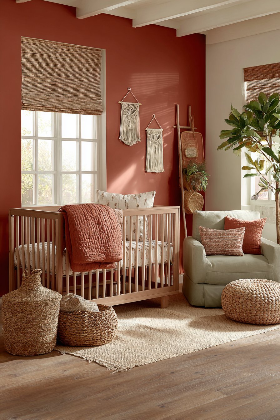 Terracotta and Sage Gender-Neutral Design