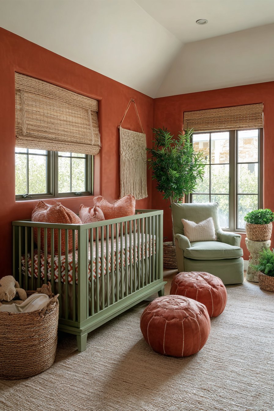 Terracotta and Sage Gender-Neutral Design