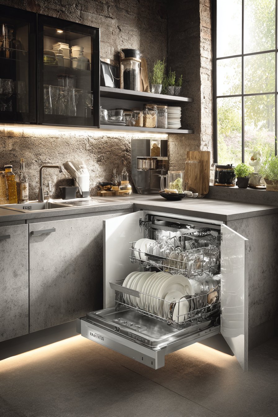 Contemporary White Acrylic with Floating LED Effect