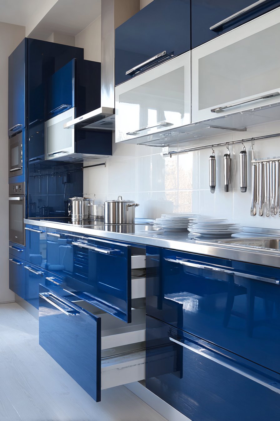 Navy Blue Bold Contrast