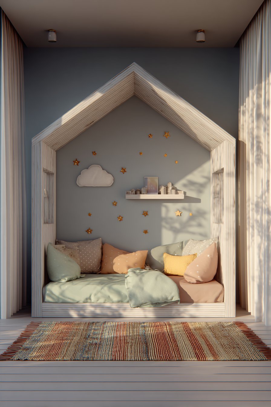 House-Shaped Sleeping Area