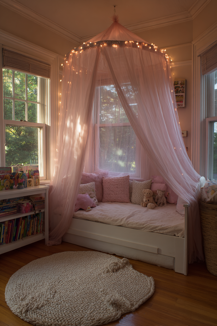 Dreamy Canopy Haven with Layered Textures