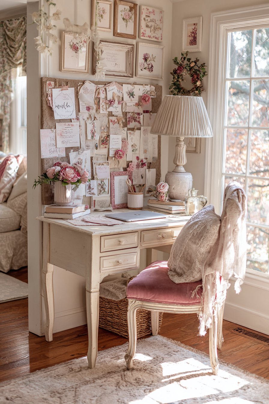 Butter Yellow Writing Desk Vignette