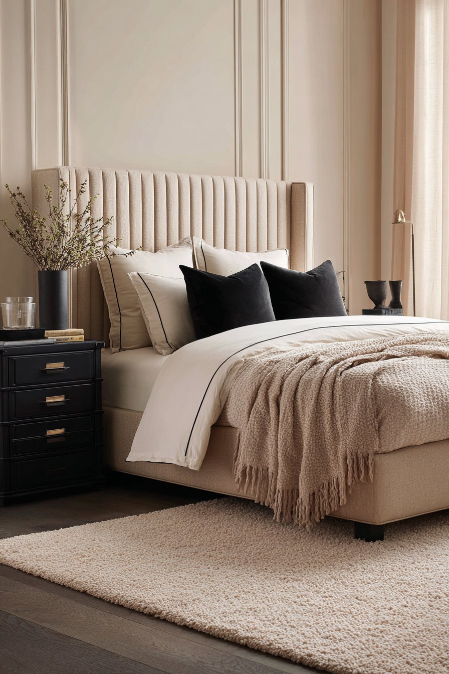 Channel-Tufted Upholstered Elegance