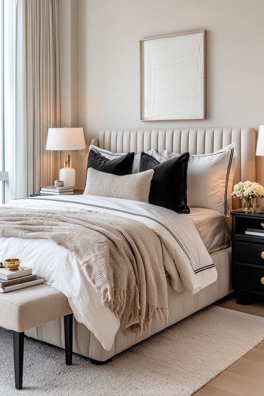 Channel-Tufted Upholstered Elegance