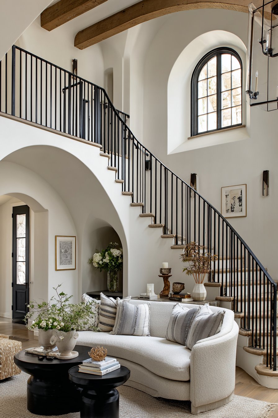 Architectural Black Steel Staircase Drama