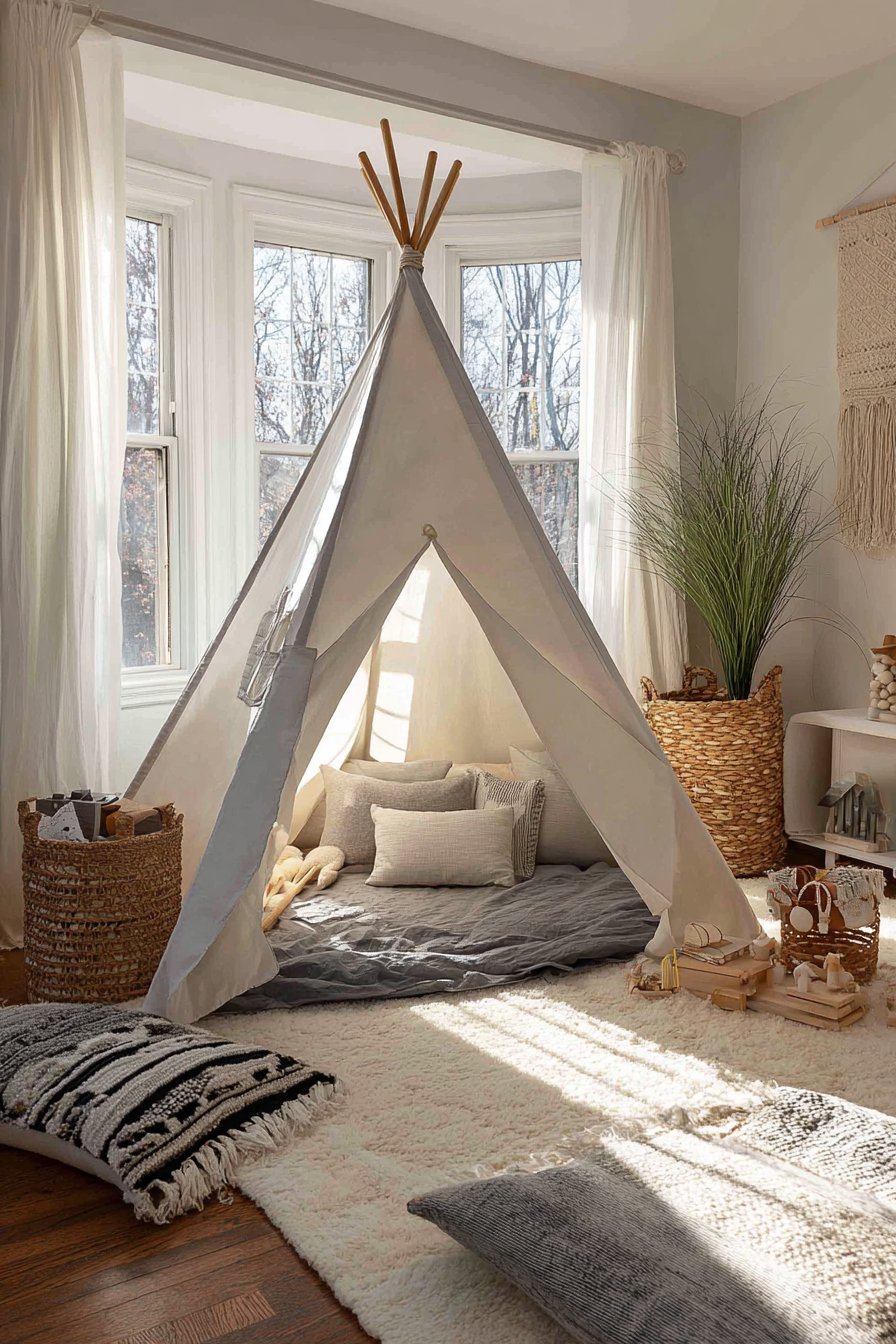 Montessori Floor Bed with Textile Layers