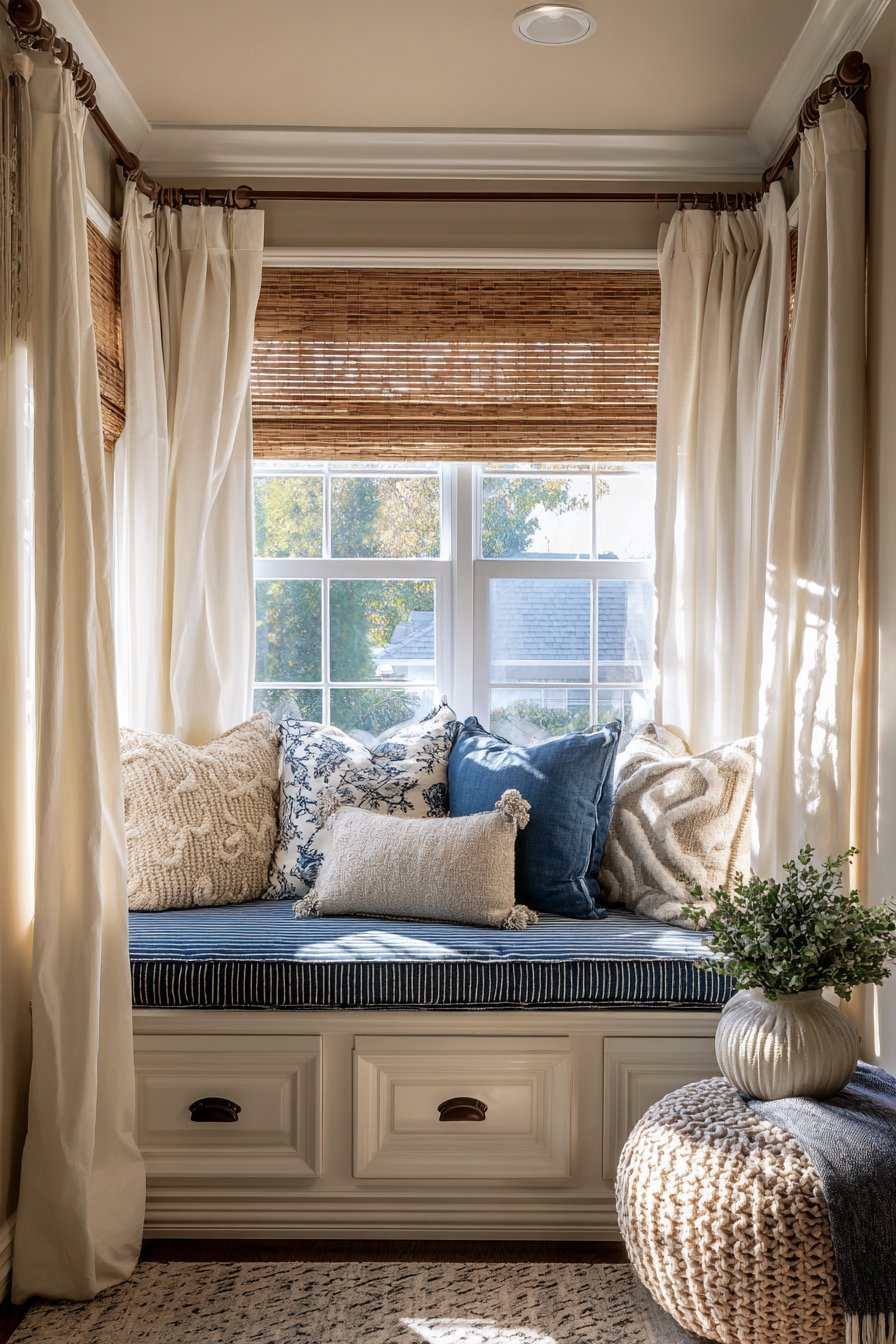 Layered Window Treatment Elegance
