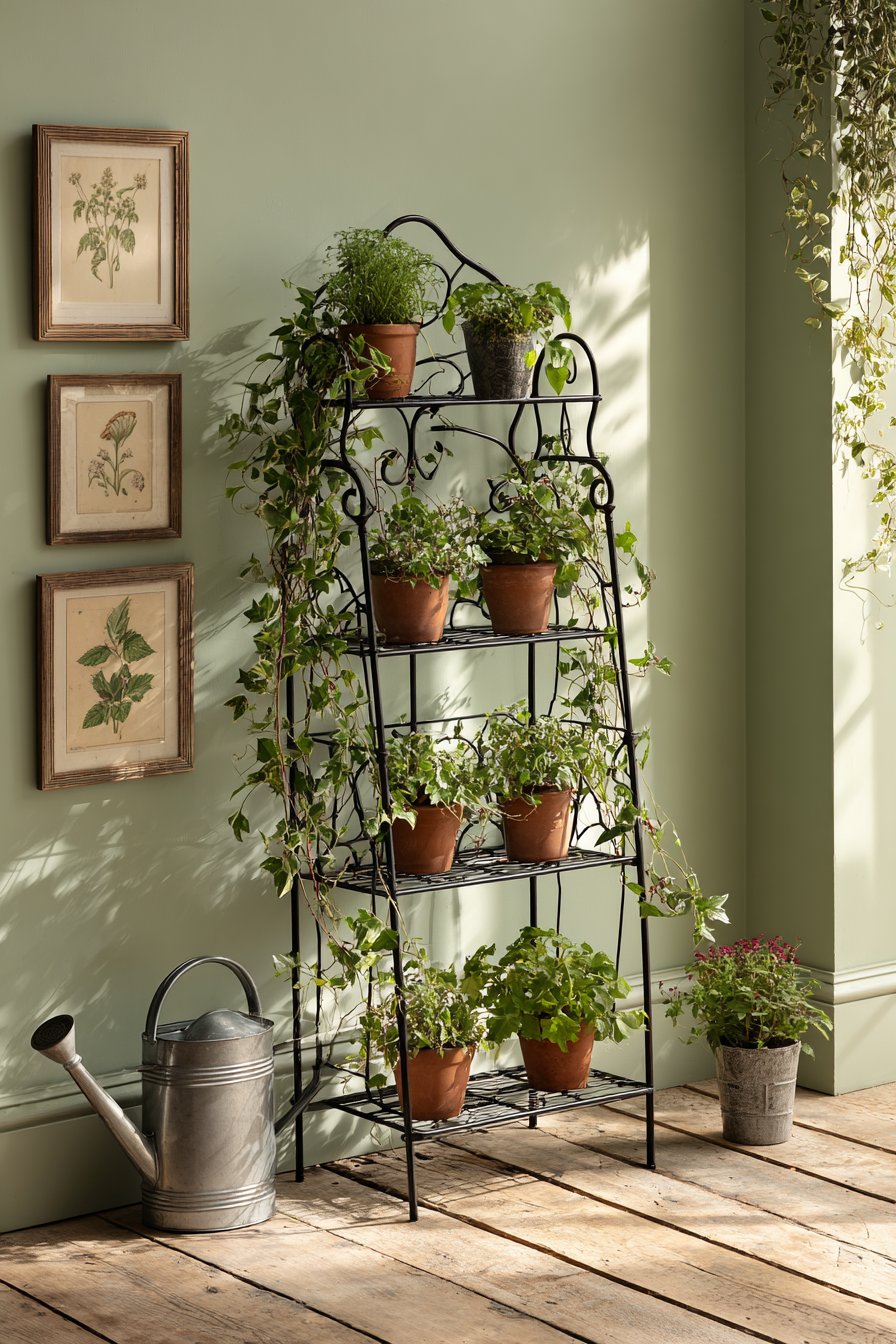 Victorian Plant Stand Corner Garden