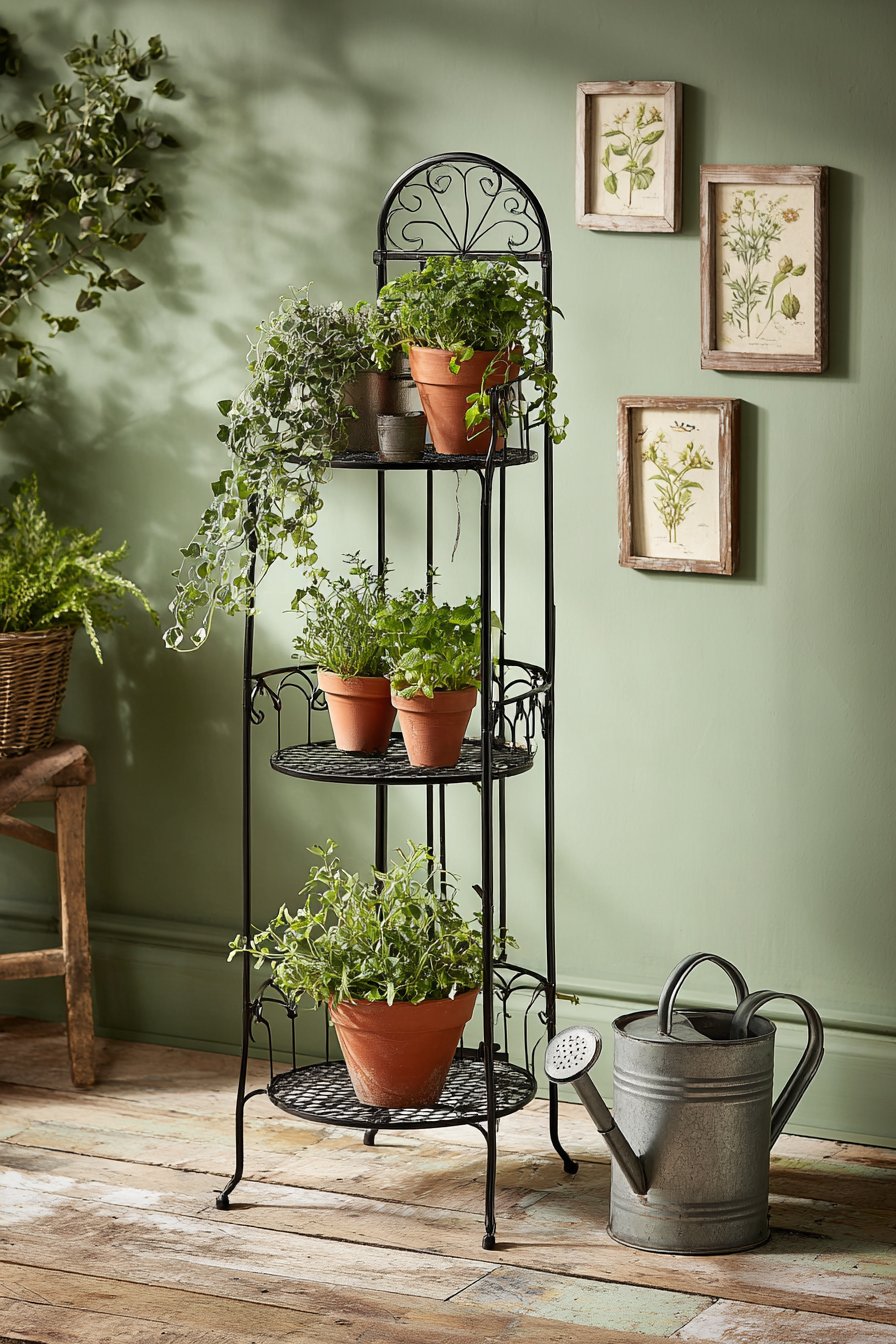Victorian Plant Stand Corner Garden