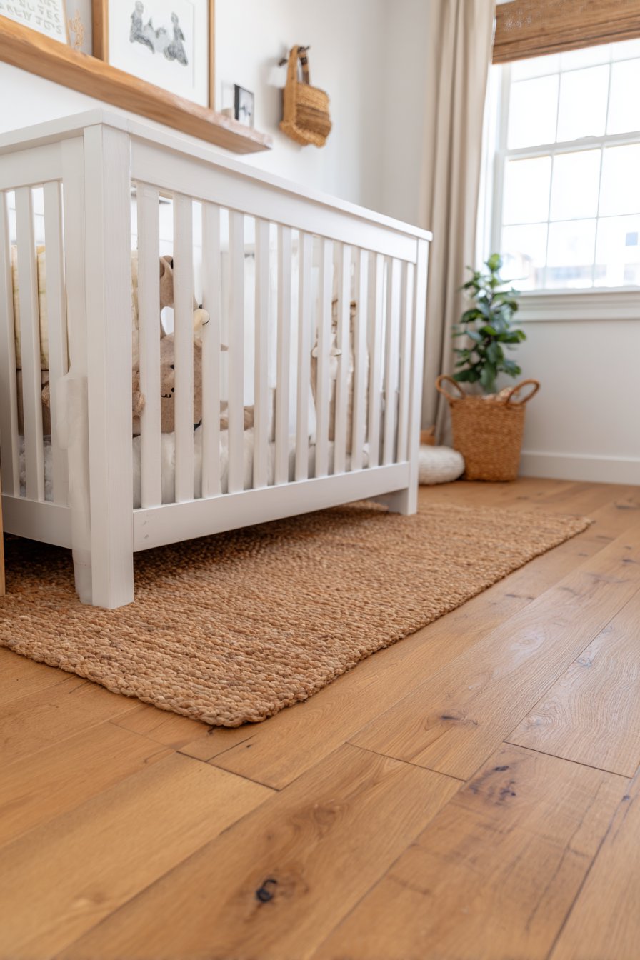 Wide-Plank Oak Hardwood Flooring