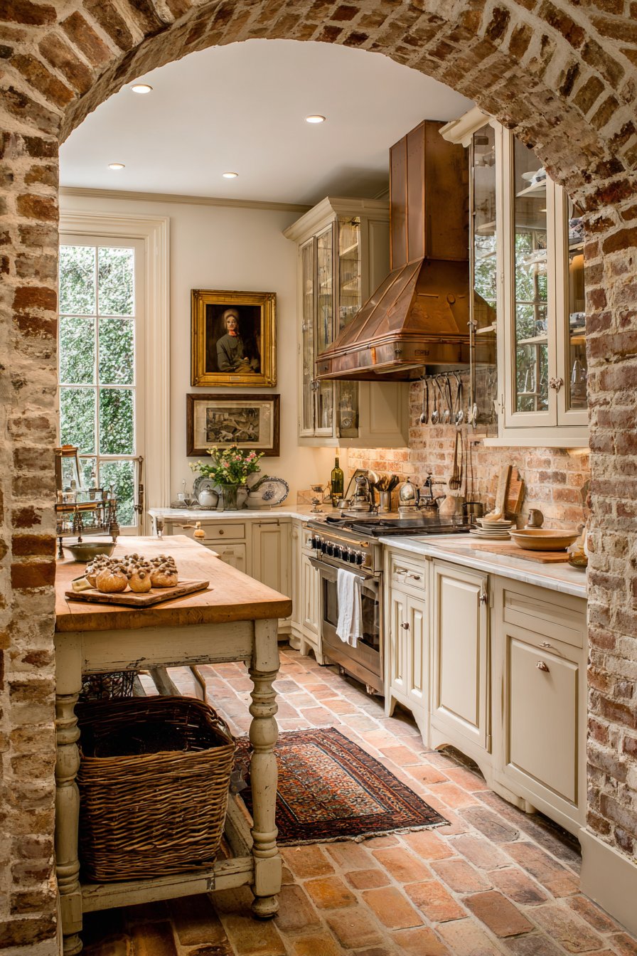Brick Archway with Copper Hood