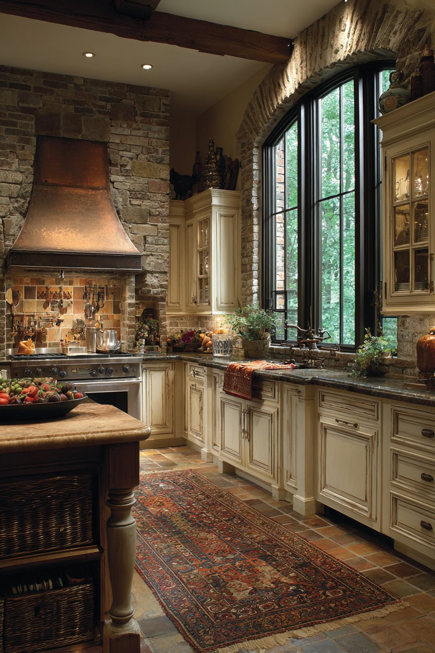 Brick Archway with Copper Hood