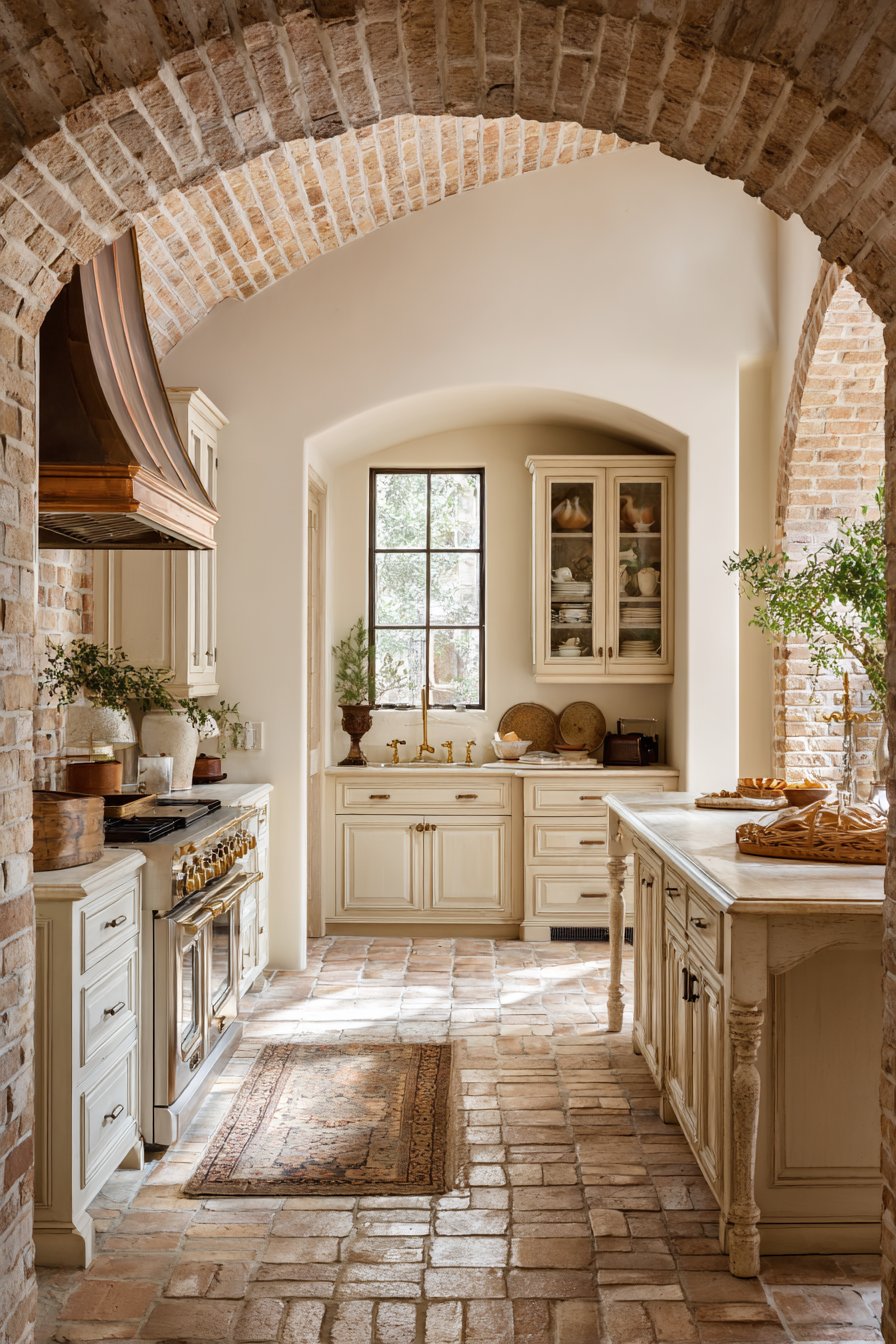 Brick Archway with Copper Hood
