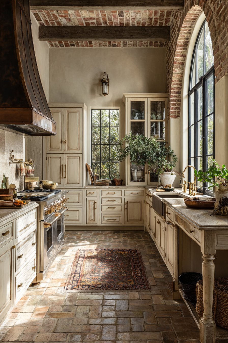 Brick Archway with Copper Hood