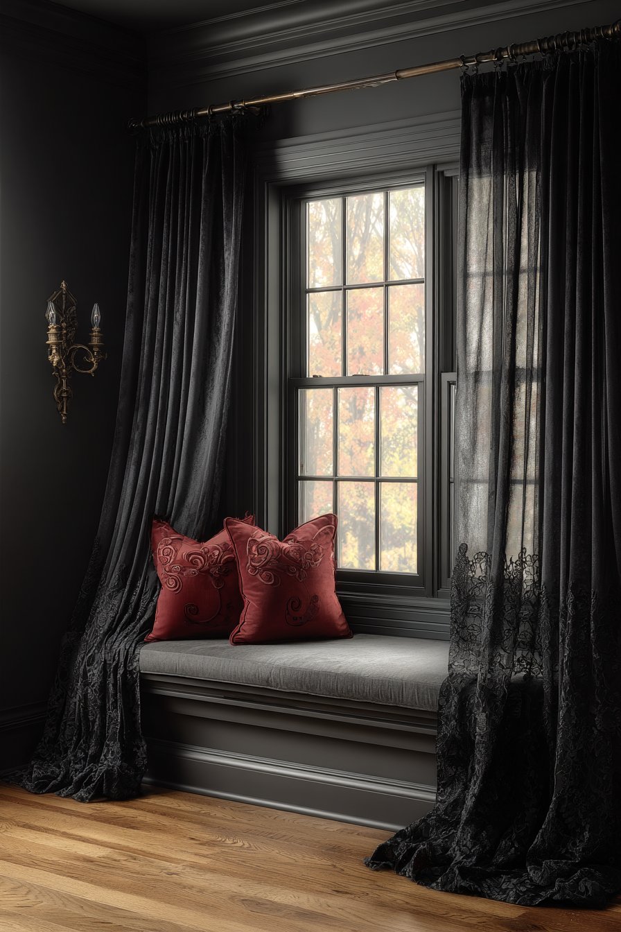 Layered Window Treatment Elegance