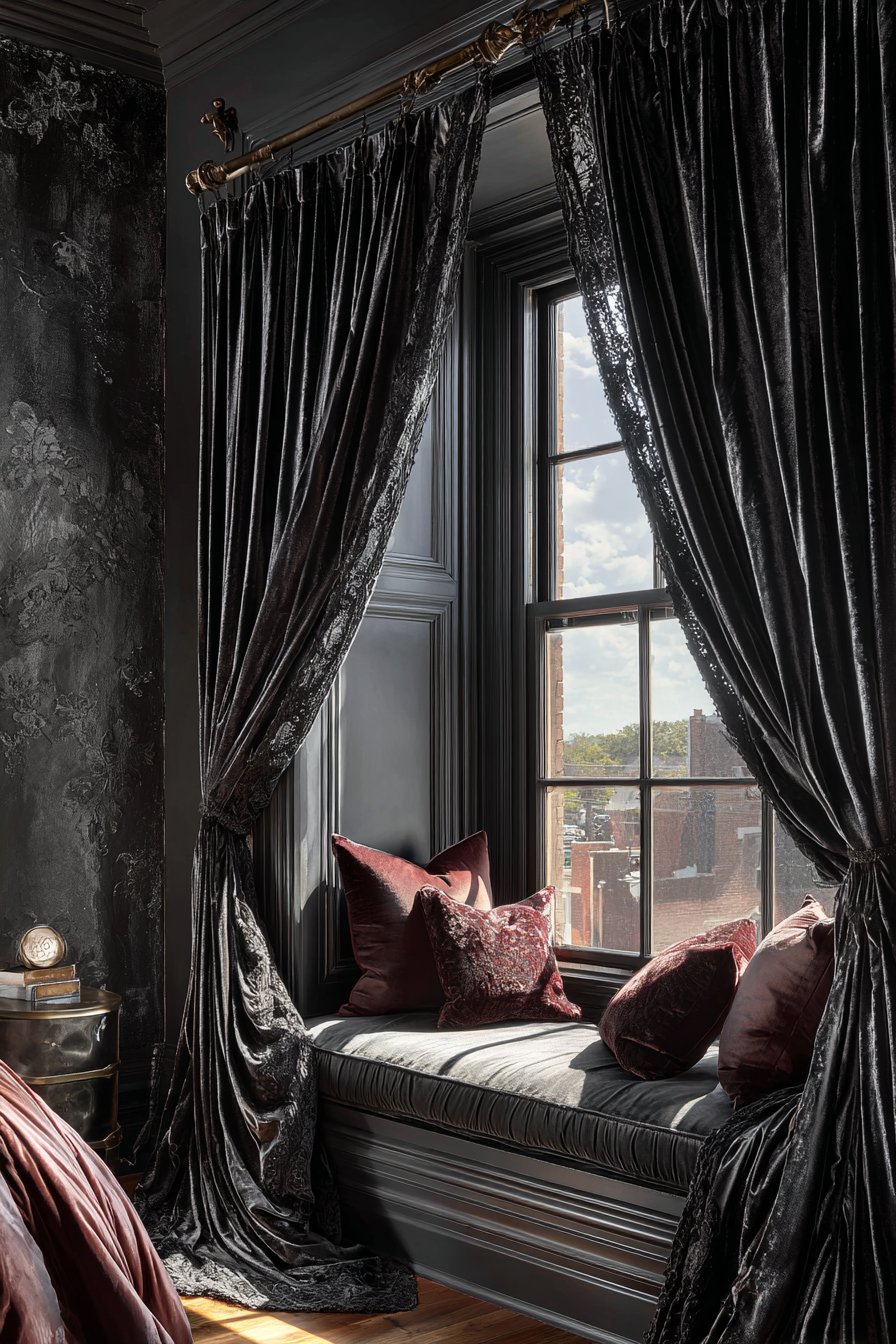 Layered Window Treatment Elegance