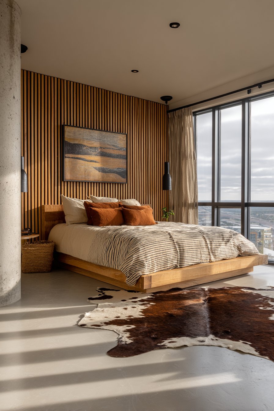 Horizontal Wood Slat Minimalism