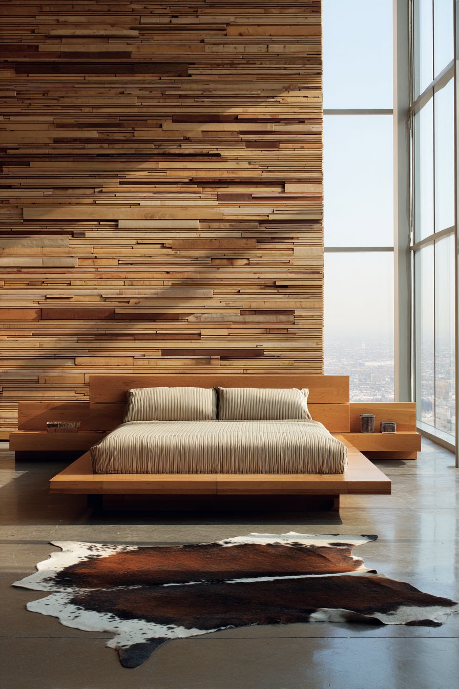 Horizontal Wood Slat Minimalism