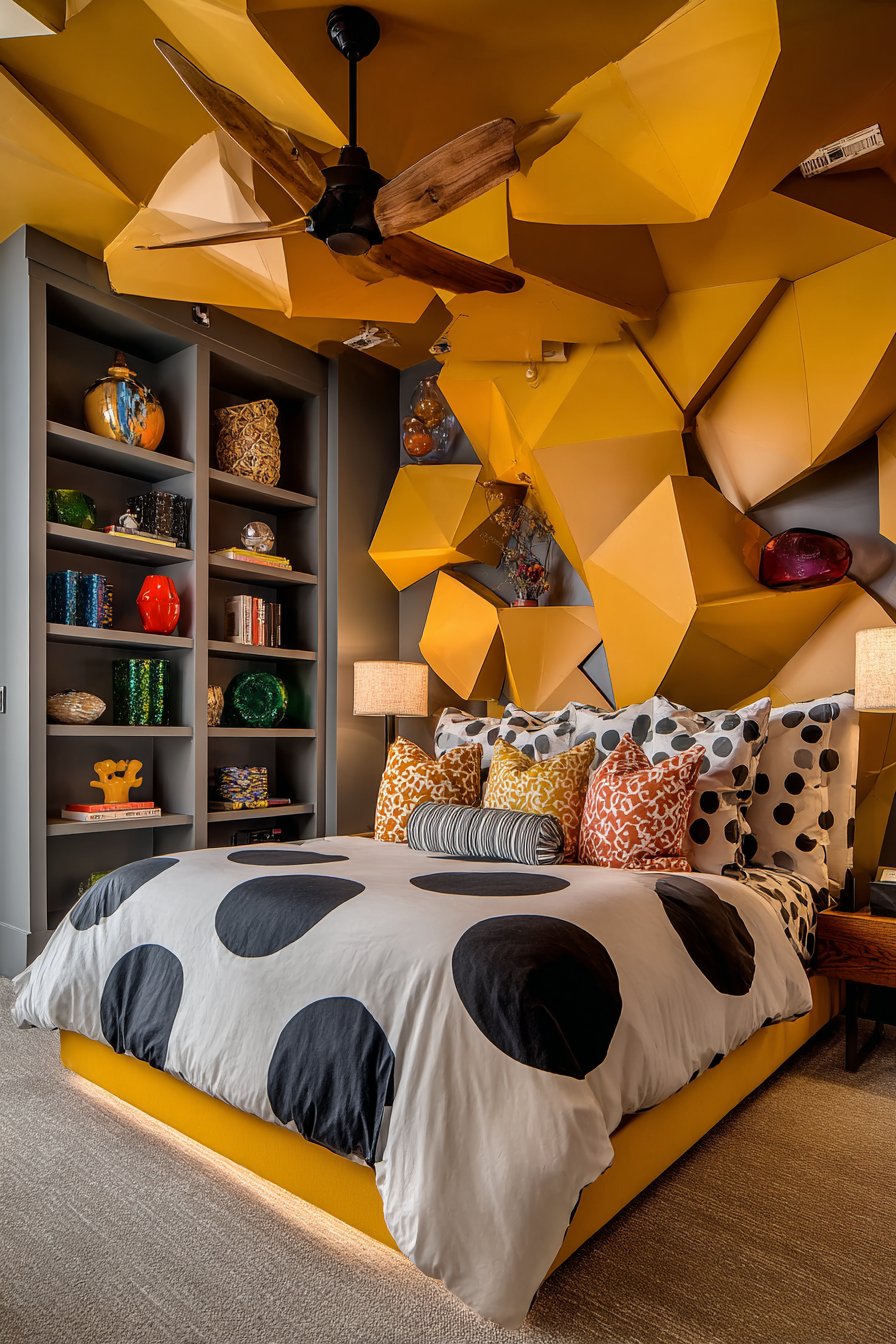  LED Platform Bed Contemporary Funk