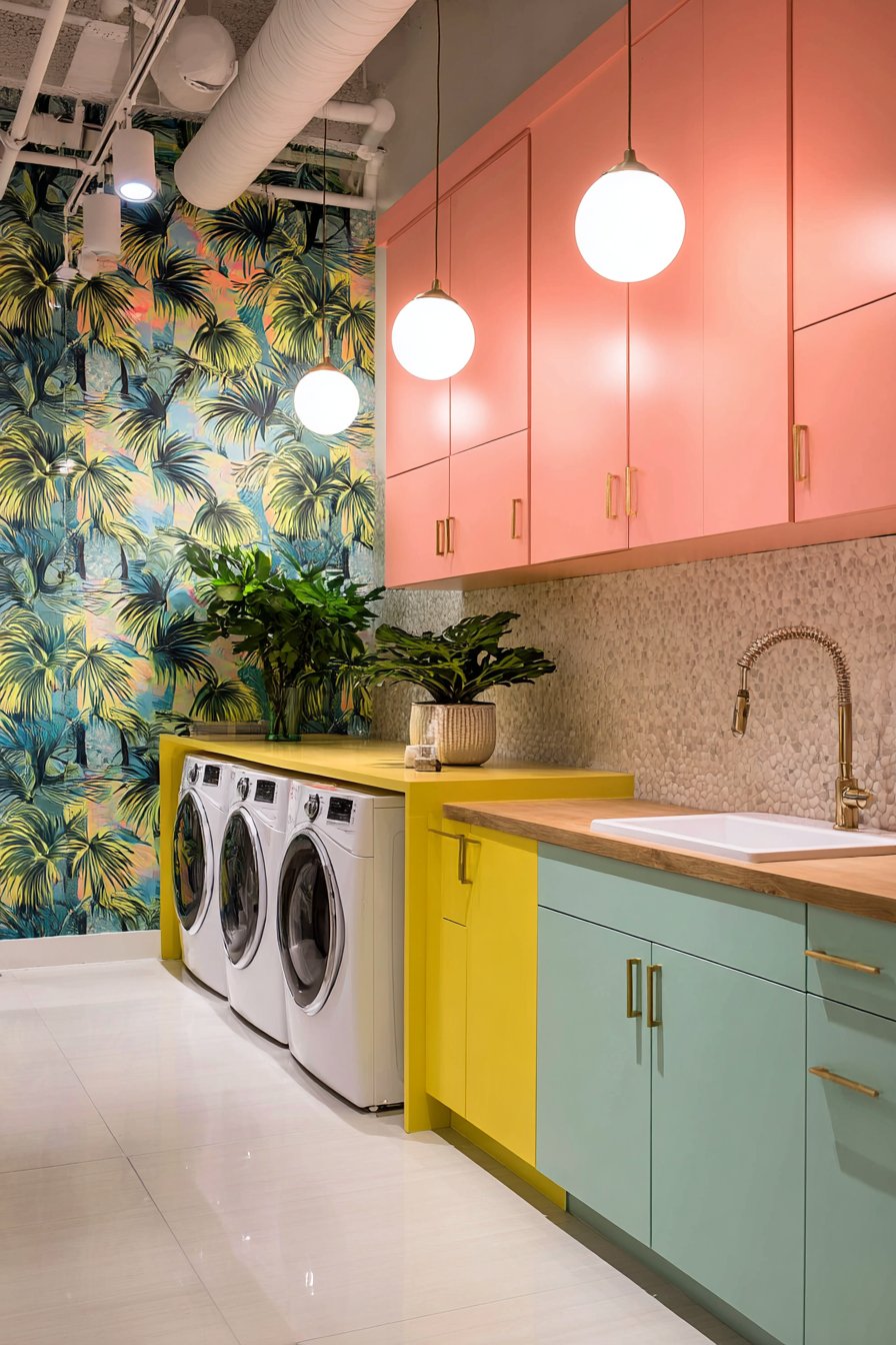 Rainbow Pipes with Beachy Cabinet Mix