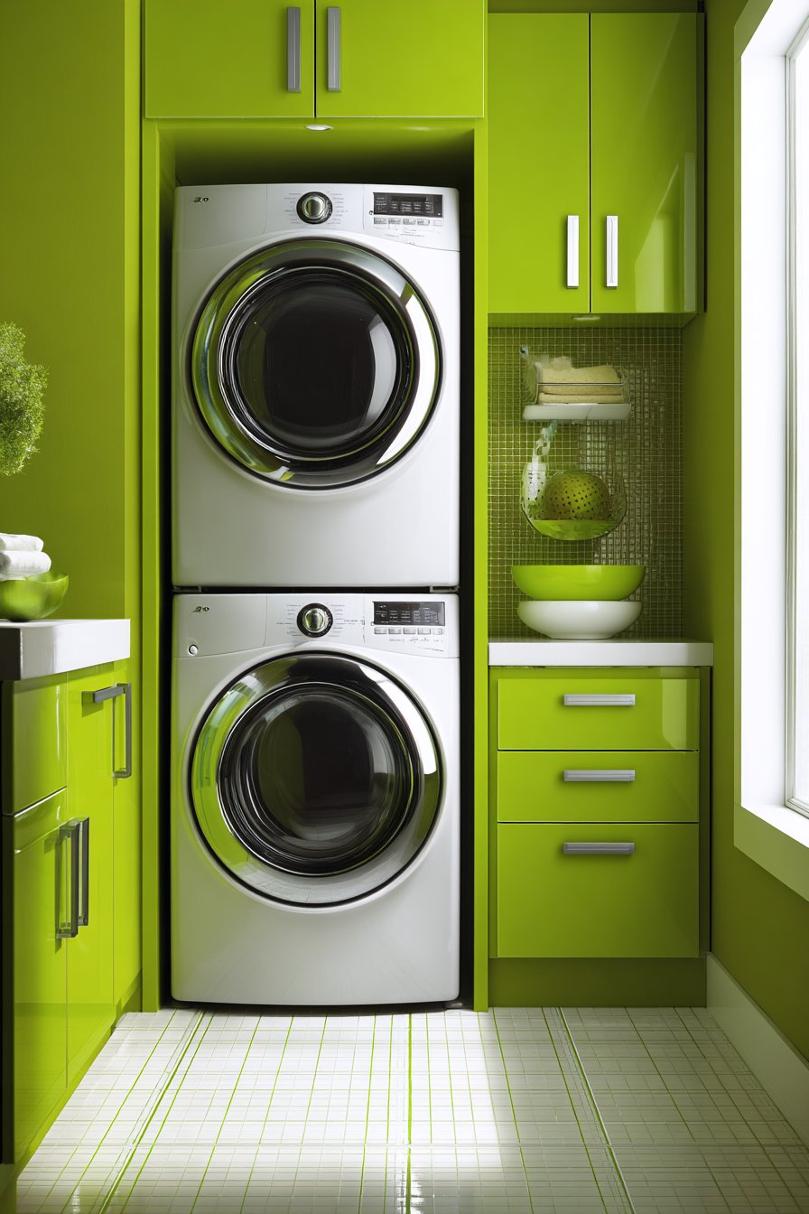 Kelly Green Compact Vertical Storage