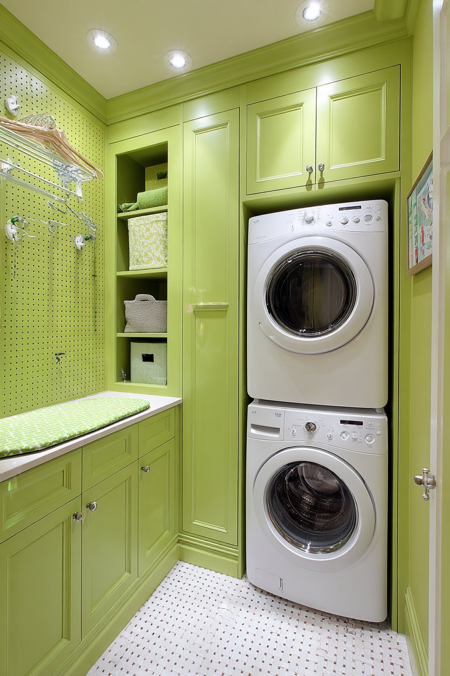 Kelly Green Compact Vertical Storage