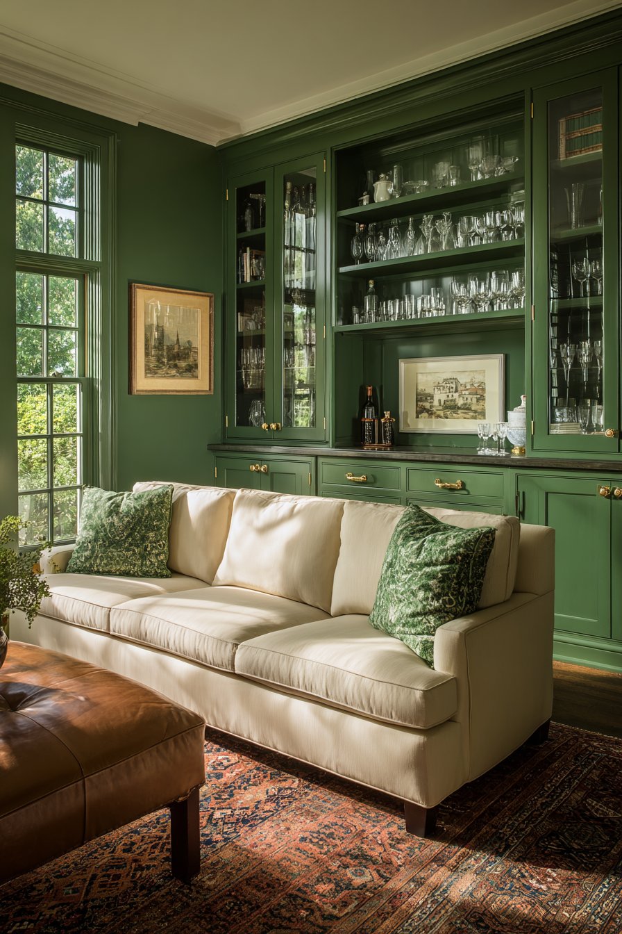 Hunter Green Cabinetry Sophistication