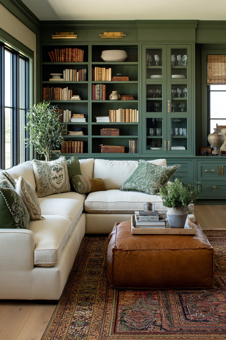 Hunter Green Cabinetry Sophistication