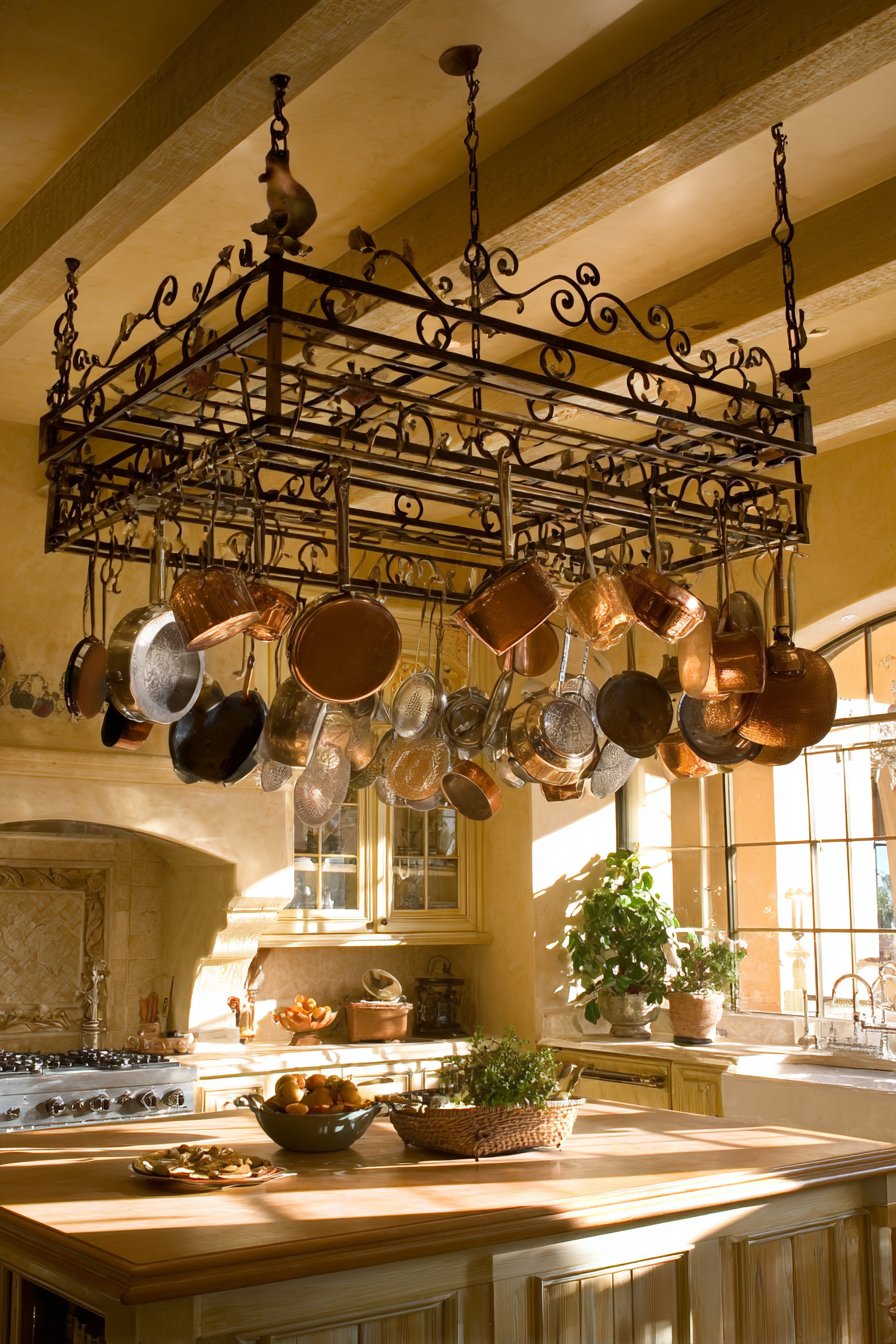 Wrought Iron Ceiling Pot Rack
