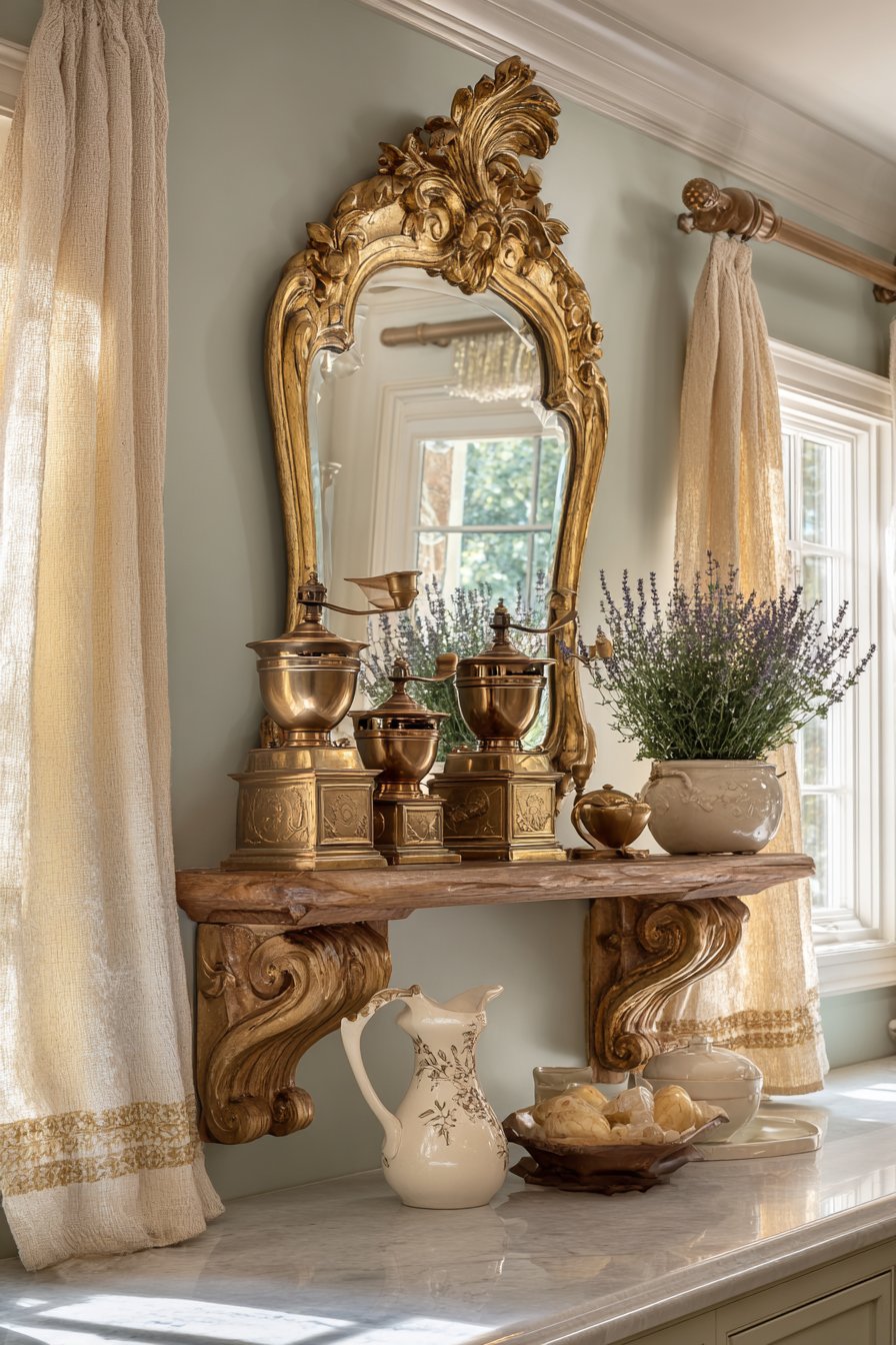 French Country Gilded Mirror Arrangement