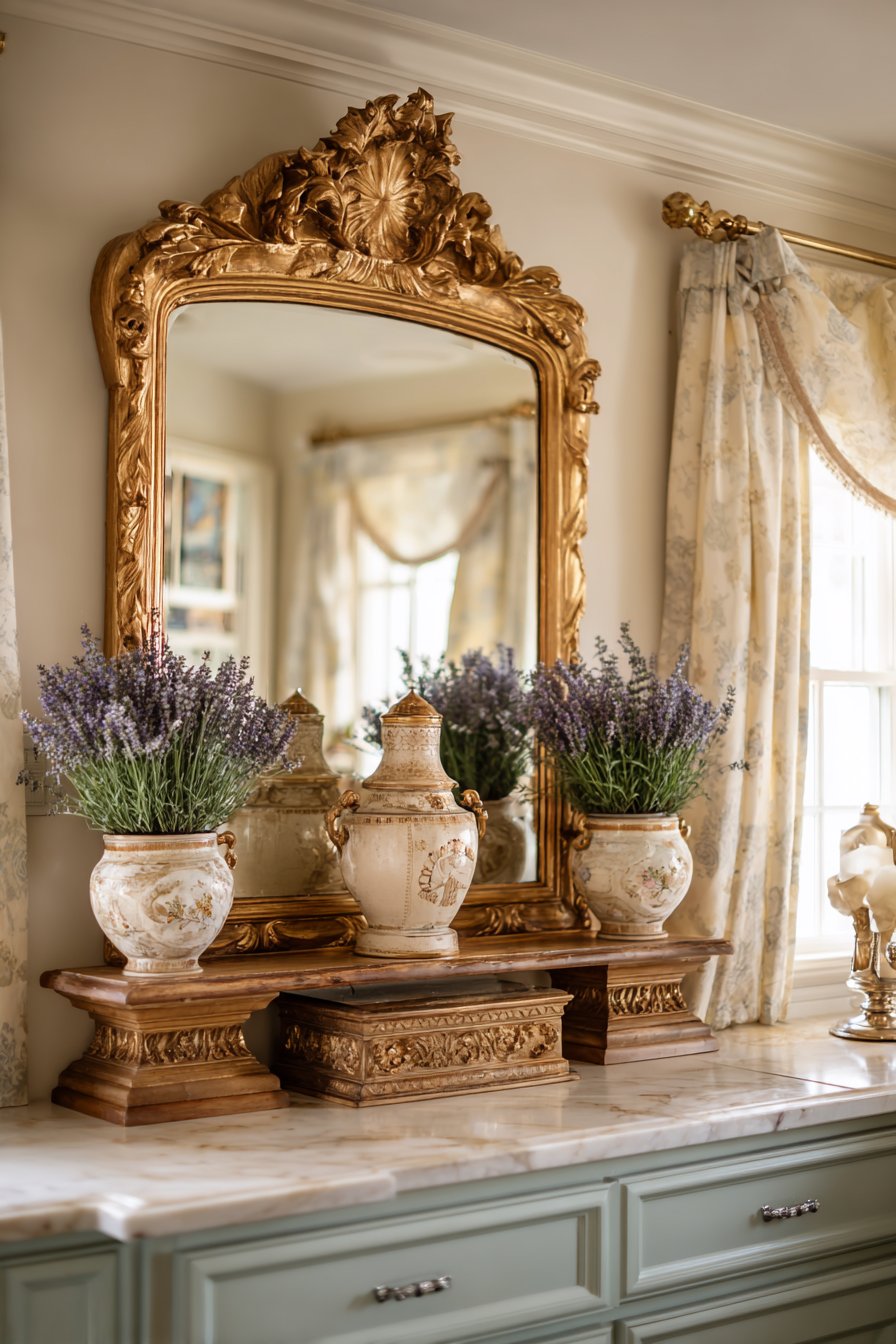 French Country Gilded Mirror Arrangement