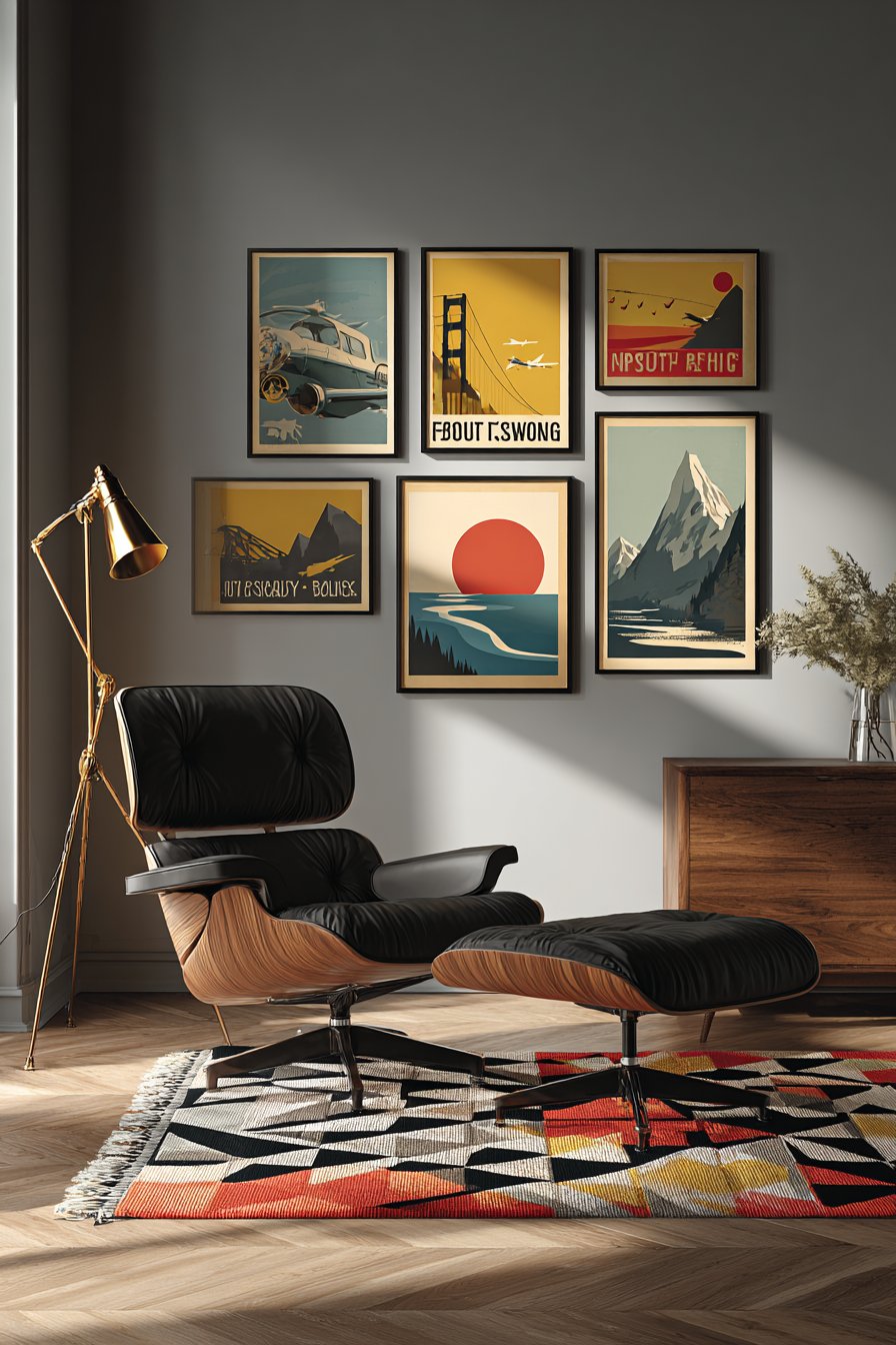 Mid-Century Modern Vintage Travel Poster Gallery