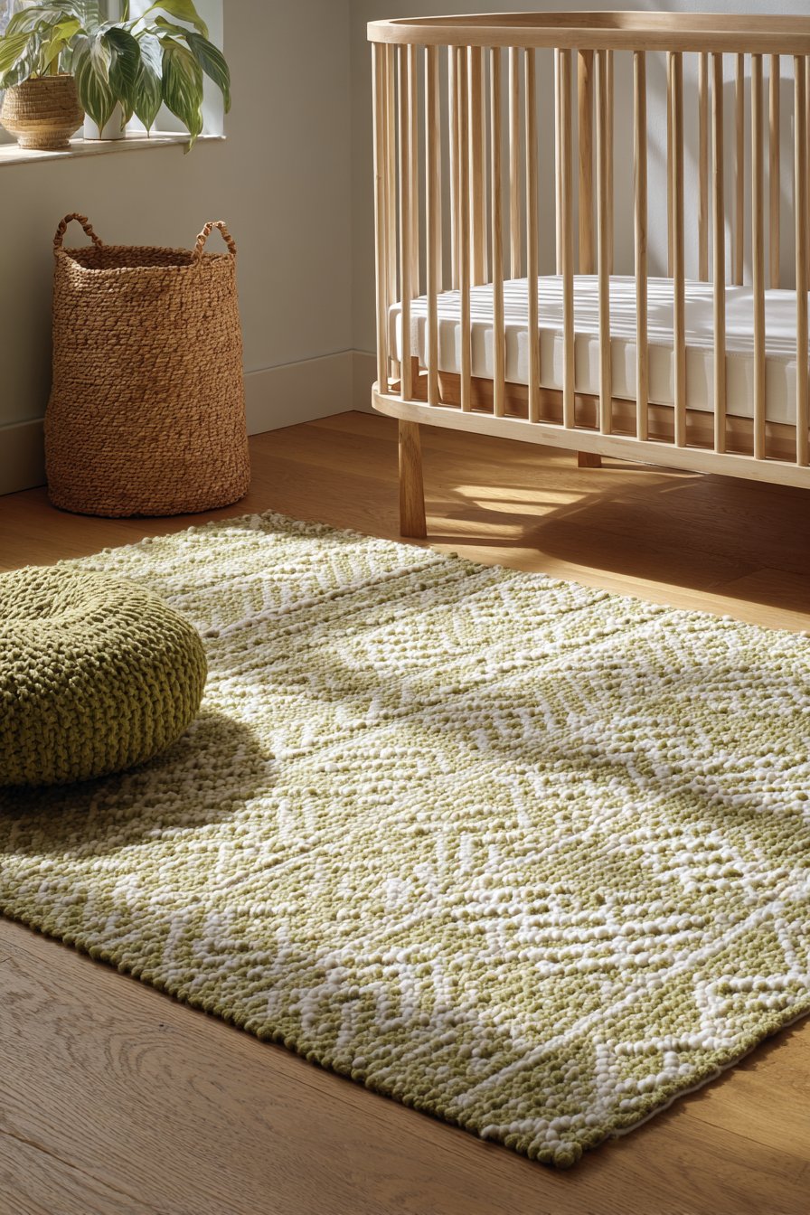 Geometric Area Rug as Grounding Element