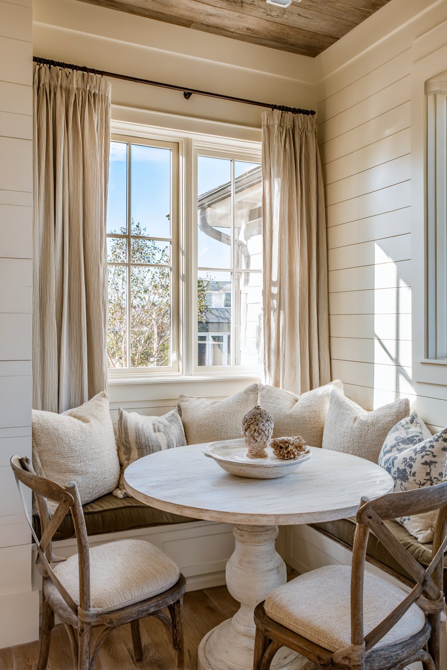 Charming Breakfast Nook with Built-In Seating