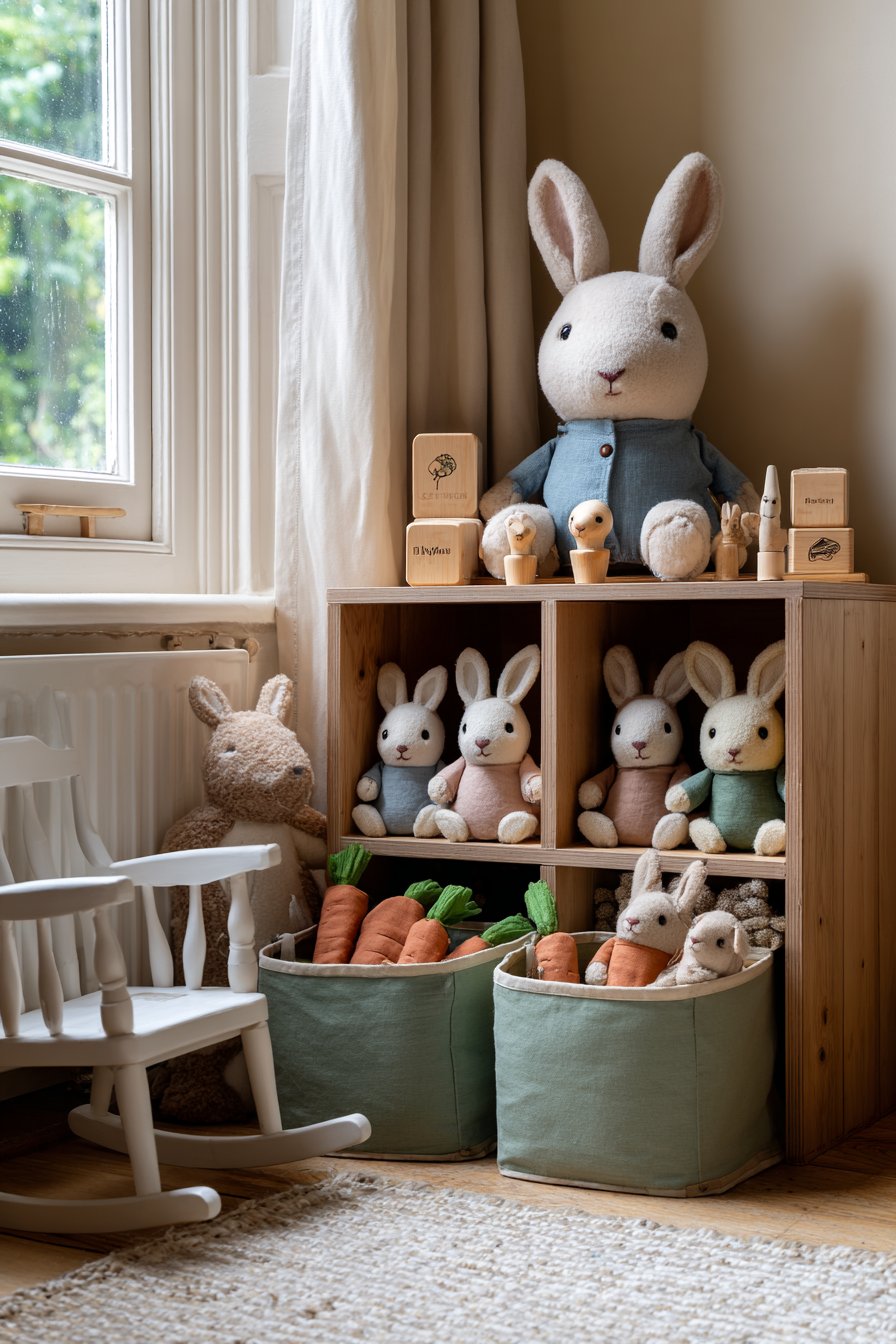 Floor Play Area with Cream Wool Rug