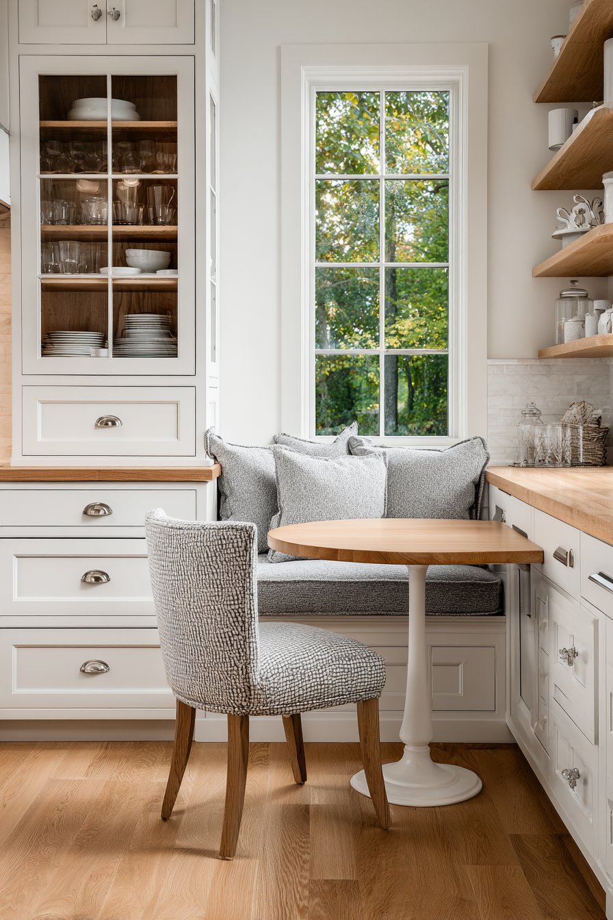 Built-In Banquette with Storage Integration